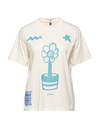 McQ Alexander McQueen T-shirt Ivory 100% Cotton, Polyester