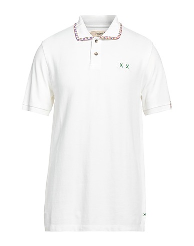 PROJECT E Polo shirt White 100% Cotton