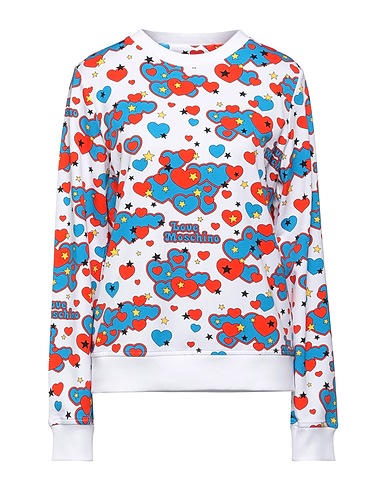 LOVE MOSCHINO Sweatshirt White 93% Cotton, 7% Elastane