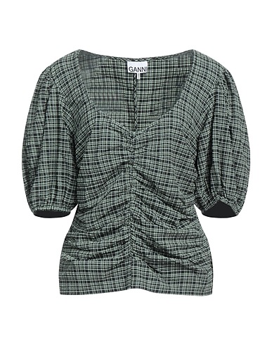 GANNI Top Military green 51% Recycled polyester, 43% Polyamide, 6% Polyester