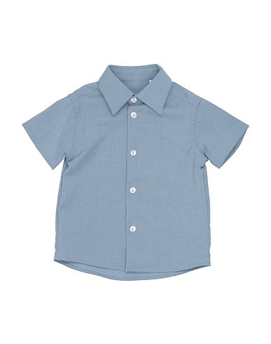 MOOD_ONE Solid color shirt Slate blue 60% Polyester, 40% Viscose