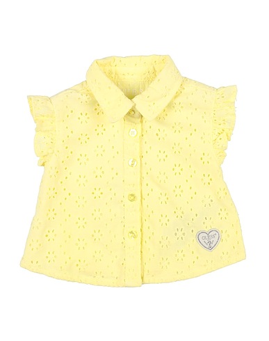 GUESS Solid colour shirts & blouses GIALLO PASTELLO 100% Cotton