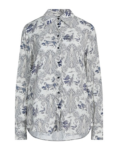 PINKO Patterned shirts & blouses Light grey 100% Viloft®