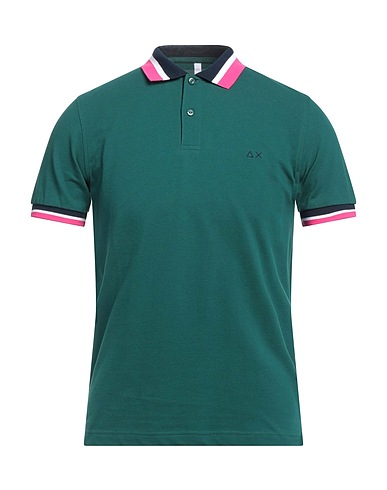 SUN 68 Polo Verde scuro 95% Cotone, 5% Elastan