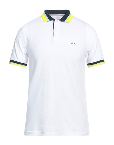SUN 68 Polo Bianco 95% Cotone, 5% Elastan