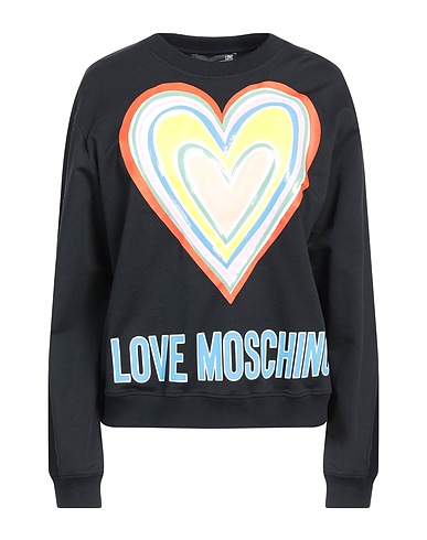 LOVE MOSCHINO Sweatshirt Black 95% Cotton, 5% Elastane