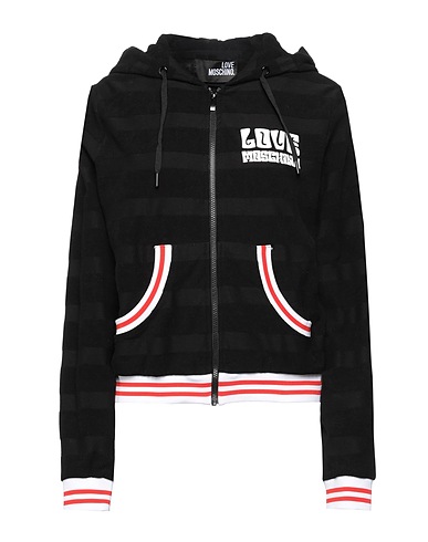 LOVE MOSCHINO Felpa Nero 100% Cotone, Elastan, Poliestere