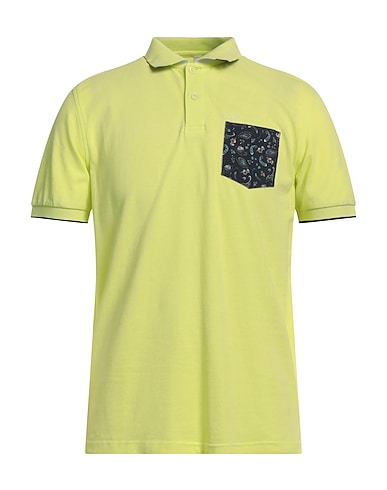 SUN 68 Polo shirt Pastel yellow 95% Cotton, 5% Elastane