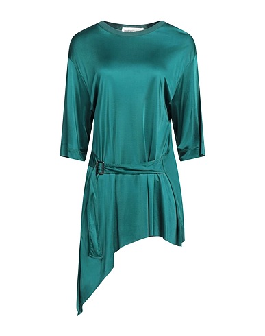 LAMBERTO LOSANI Top Emerald green 100% Viscose, Cotton
