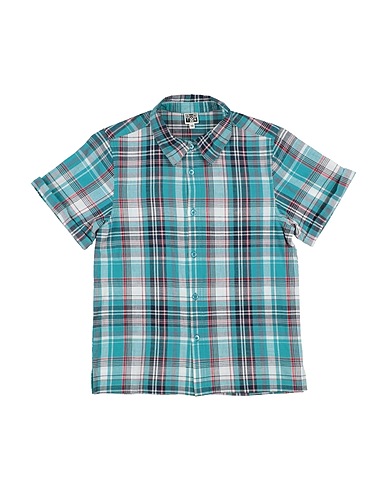 BONTON Patterned shirt Turquoise 100% Cotton