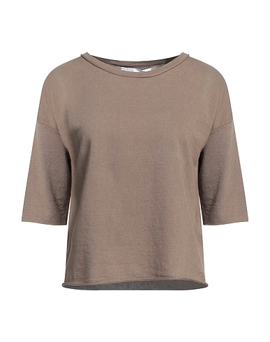 BRAND UNIQUE Sweatshirt Khaki 87% Cotton, 10% Polyamide, 3% Elastane