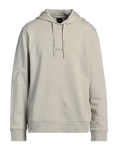 ARMANI EXCHANGE Hooded sweatshirt Beige 100% Cotton, Elastane