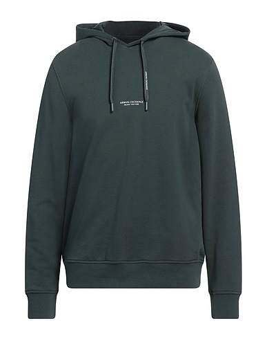 ARMANI EXCHANGE Hoodie Dunkelgrün 100% Baumwolle, Elastan