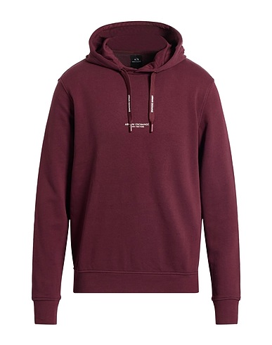 ARMANI EXCHANGE Hooded track jacket  Plum 100% Cotton, Elastane