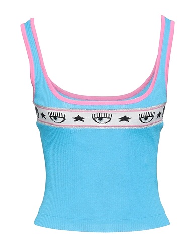 CHIARA FERRAGNI トップス アジュールブルー レーヨン 65% / ポリエステル 35% / コットン / 金属繊維