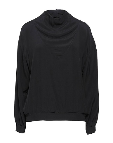 ROSSOPURO Top Black 94% Silk, 6% Elastane