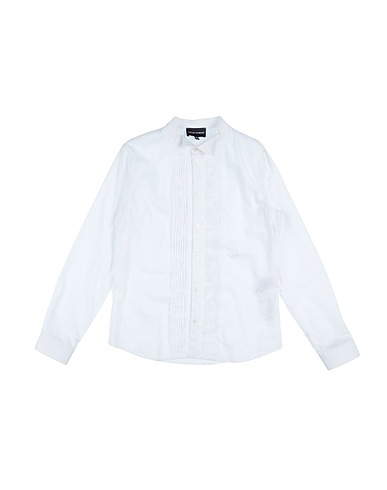 EMPORIO ARMANI Camicia tinta unita Bianco 100% Cotone
