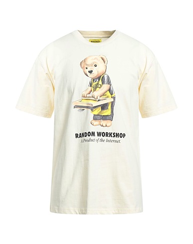 MARKET Basic T-Shirt RANDOM WORKSHOP BEAR TEE
 Pastel yellow 100% Cotton