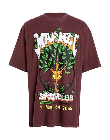 MARKET T-shirt GROWCLUB TEE
 Chocolate brown 100% Cotton
