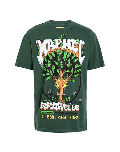 MARKET T-shirt GROWCLUB TEE
 Verde scuro 100% Cotone