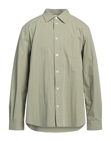 JOHN ELLIOTT Solid colour shirt Sage green 70% Cotton, 30% Nylon