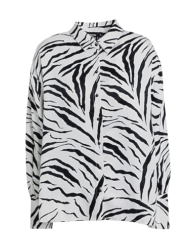 VERO MODA Camisas y blusas estampadas Blanco 100% Poliéster reciclado
