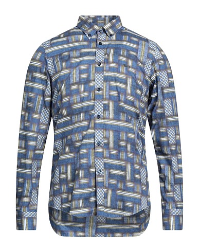 HARMONT & BLAINE Hemd mit Muster Taubenblau 100% Baumwolle