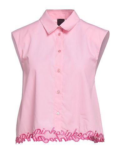 PINKO Solid color shirts & blouses Pink 100% Cotton