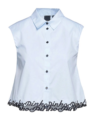 PINKO Solid colour shirts & blouses Sky blue 100% Cotton