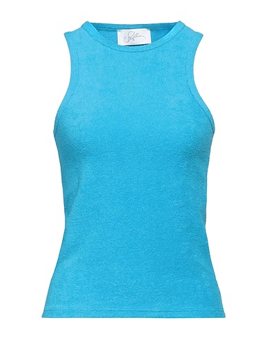 SOALLURE Top Azzurro 80% Cotone, 20% Poliestere