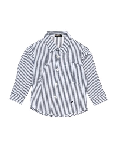 MANUEL RITZ Patterned shirt Midnight blue 100% Cotton