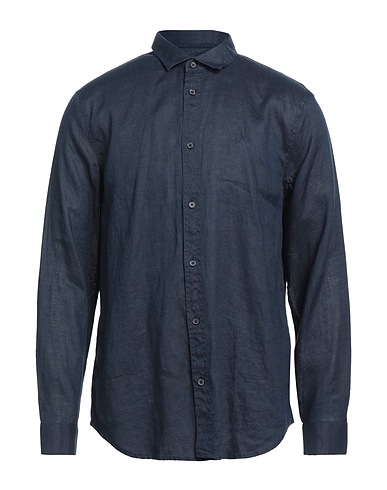 ARMANI EXCHANGE Linen shirt Midnight blue 100% Linen