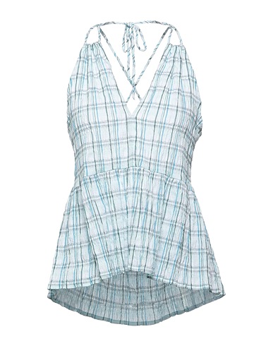 KATIA GIANNINI Top Sky blue 58% Viscose, 40% Cotton, 1% Polyamide, 1% Elastane