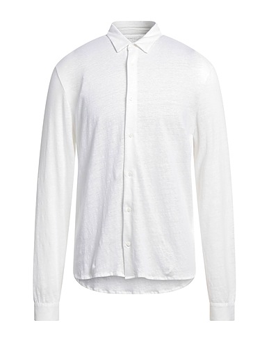 MAJESTIC FILATURES Solid colour shirt White 94% Cotton, 6% Elastane