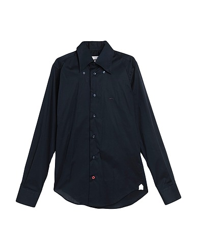 ERA Milano Solid colour shirt Midnight blue 97% Cotton, 3% Elastane