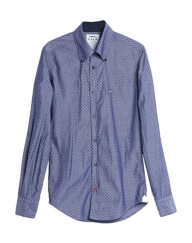 ERA Milano Patterned shirt Blue 100% Cotton