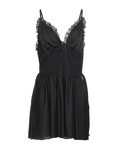 GAëLLE Paris Short dress Black 98% Polyester, 2% Elastane