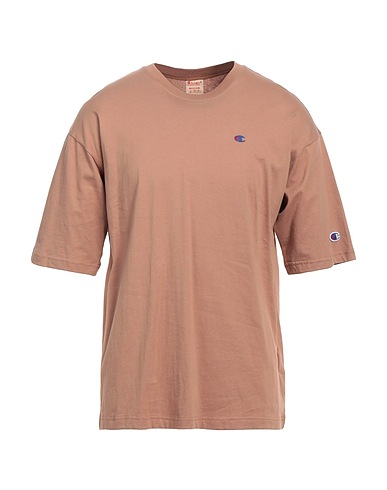 CHAMPION Basic T-shirt Light brown 100% Cotton