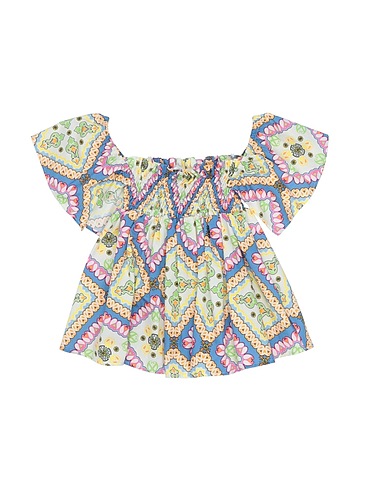 MEILISA BAI Top Azure 100% Cotton