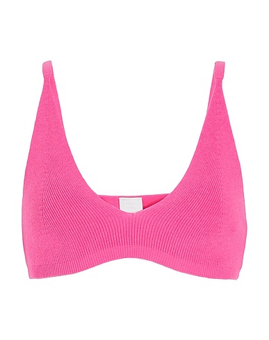 8 by YOOX Crop top SOFT KNIT BRA
 Rosa 70% Cotone organico, 20% Poliammide riciclato, 10% Seta