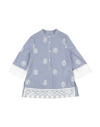 ERMANNO SCERVINO JUNIOR Blouse Blue 72% Cotton, 25% Polyamide, 3% Elastane