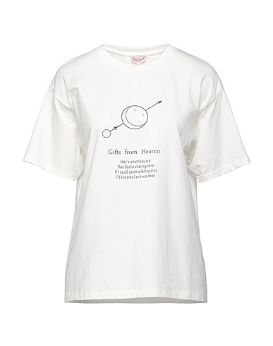 ROSAMUND MOISELLE T-shirt Bianco 93% Cotone, 7% Poliuretano
