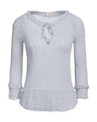 HER SHIRT HER DRESS Top Light grey 63% Cotton, 37% Silk