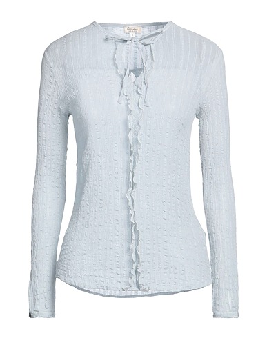 HER SHIRT HER DRESS Top Grigio 63% Cotone, 37% Seta