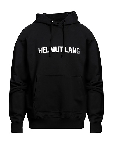 HELMUT LANG Hooded sweatshirt Black 100% Cotton, Elastane