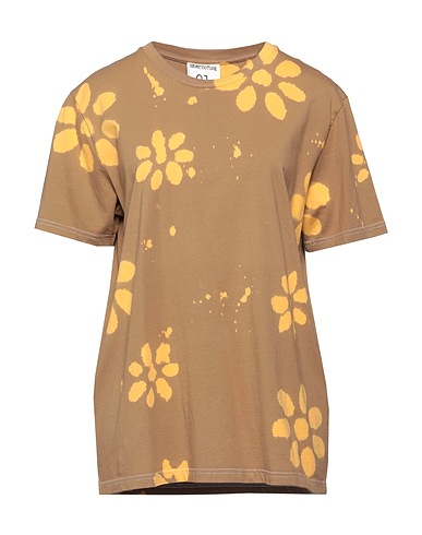 SEMICOUTURE T-shirt Camel 100% Cotton