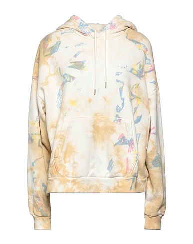 JOHN ELLIOTT Hooded track jacket  Ivory 100% Cotton, Polyurethane
