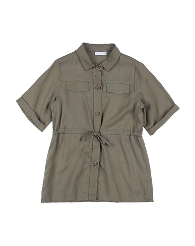 MEILISA BAI Solid colour shirts & blouses Military green 100% Lyocell