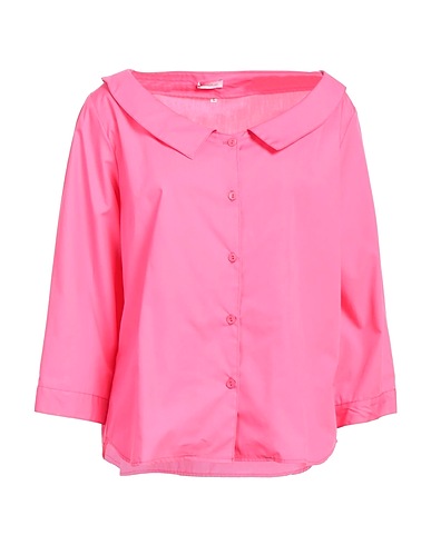ROSSOPURO Solid color shirts & blouses Fuchsia 100% Cotton