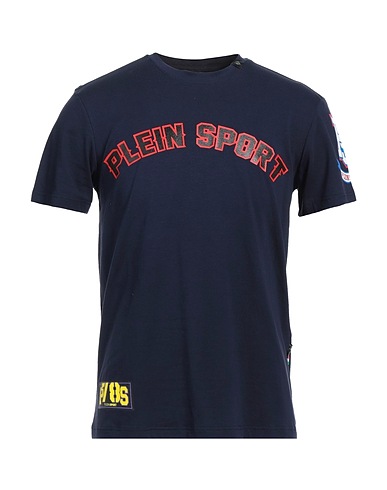 PLEIN SPORT T-shirt Midnight blue 95% Cotton, 5% Elastane